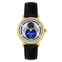 Earnshaw Messier Moonphase Quartz Gold MOP Round Dial Men's Watch - ES-8265-04