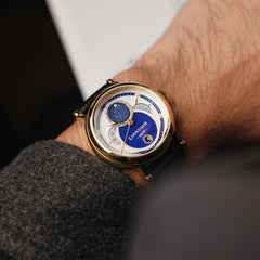 Earnshaw Messier Moonphase Quartz Gold MOP Round Dial Men's Watch - ES-8265-04
