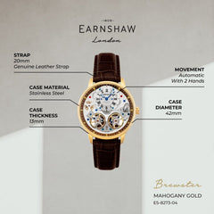 Earnshaw Brewster Skeleton Automatic Watch For Men- ES-8273-04