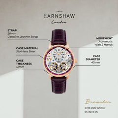 Earnshaw Brewster Skeleton Automatic Watch For Men- ES-8273-06