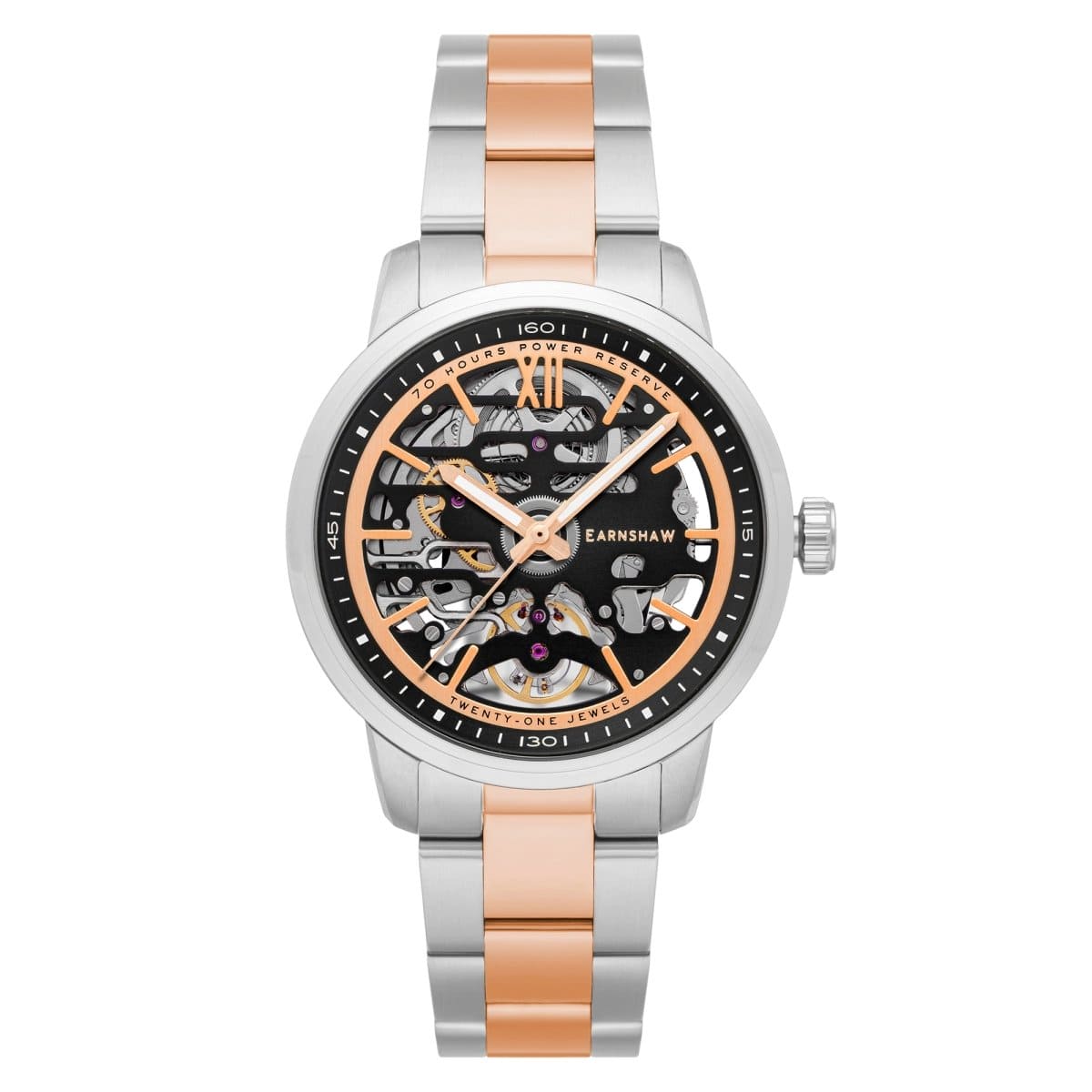Earnshaw Babbage Skeleton 21 Jewels Automatic Watch For Men- ES-8274-33