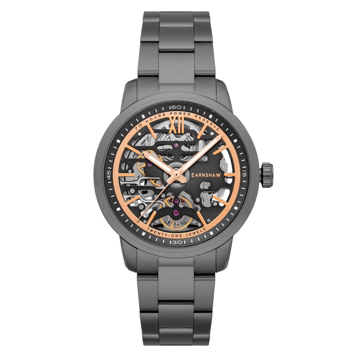 Earnshaw Babbage Skeleton 21 Jewels Automatic Watch For Men- ES-8274-66