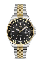 Ferro Aversa Quartz Black Round Dial Men's Watch - F11196A-D2
