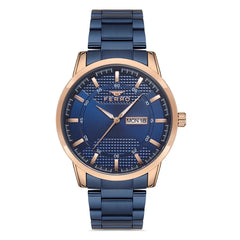 Ferro Analog Navy Blue Round Dial Men's Watch -  F11931A-T