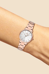 Ferro Quartz Silver Round Dial Women's Watch - F1928A-1025-C