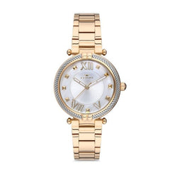 Ferro Analog White Round Dial Women's Watch -  F21046A-1100-D