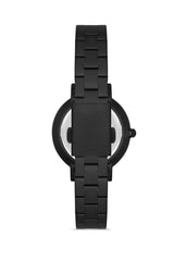 Ferro Quartz Crystals Black Round Dial Women's Watch - F21099A-G
