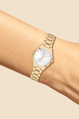 Ferro Quartz Silver Round Dial Women's Watch - F21121A-1153-B