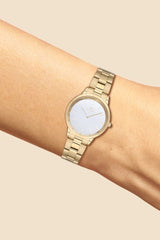 Ferro Quartz Silver Round Dial Women's Watch - F21124A-B