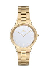 Ferro Quartz Silver Round Dial Women's Watch - F21124A-B