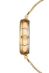 Ferro Quartz Crystals Silver Round Dial Women's Watch - F21144C-B