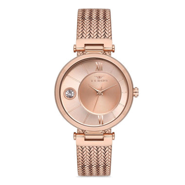 Ferro Analog Rose Gold Square Dial Women's Watch - F21144C-C4