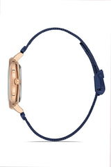 Ferro Quartz Crystals Blue MOP Round Dial Women's Watch - F21205C-T