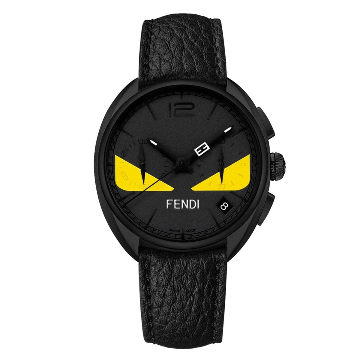FENDI TIMEPIECES Momento Chronograph Black Round Dial Women's Watch- F214611611