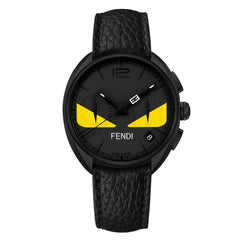 FENDI TIMEPIECES Momento Chronograph Black Round Dial Women's Watch- F214611611