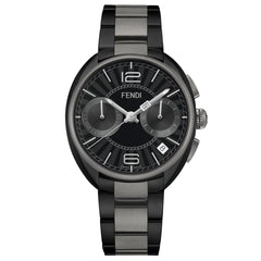 FENDI TIMEPIECES Momento Chronograph Black Round Dial Men's Watch- F219611600