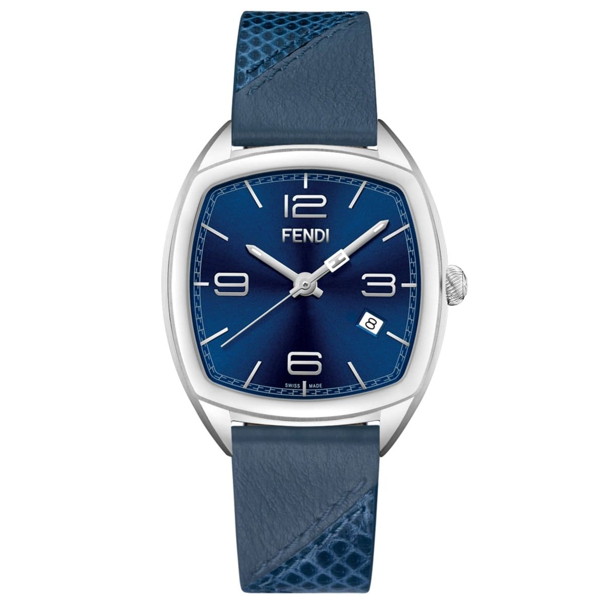 FENDI TIMEPIECES Momento Analog Blue Tonneau Dial Men's Watch- F220013031