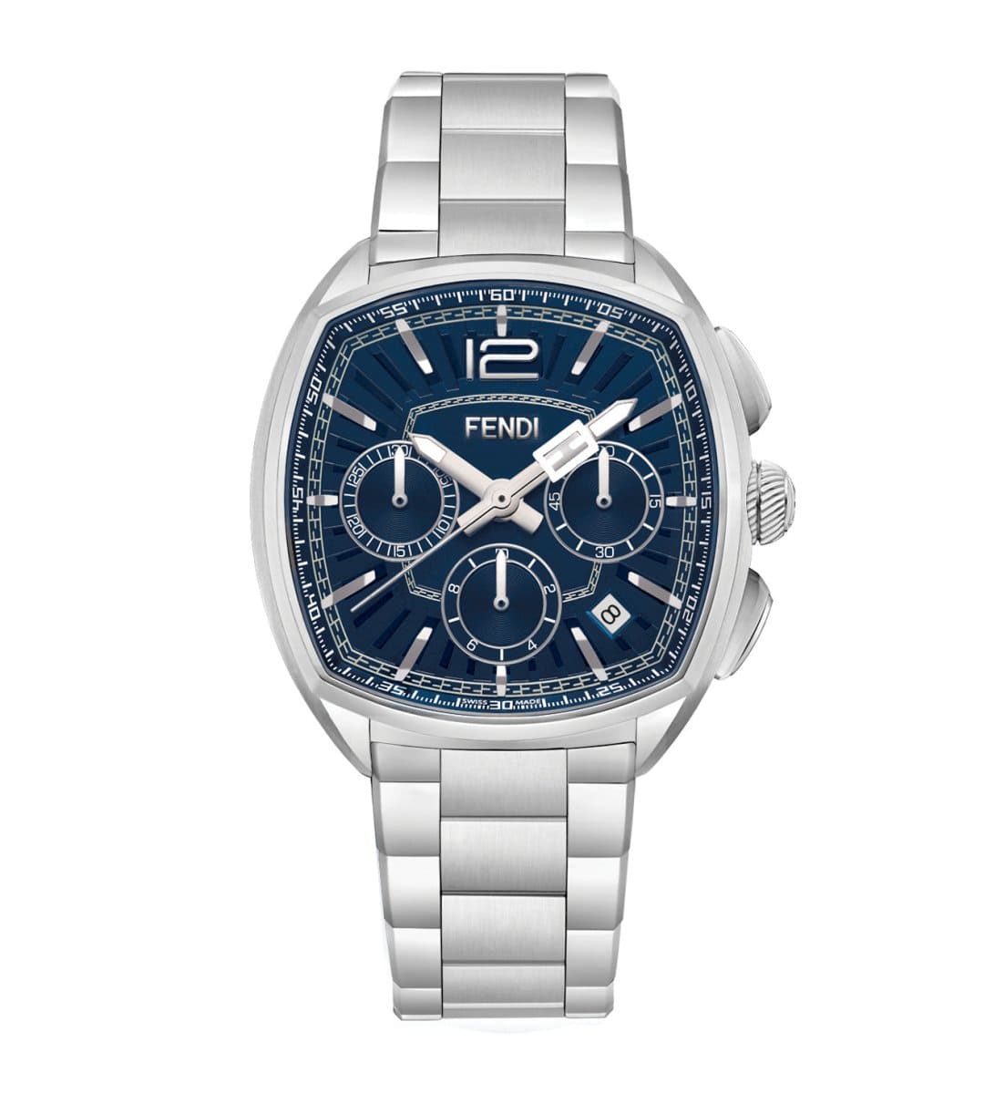 FENDI TIMEPIECES Momento Silver Tonneau Dial Men's Watch - F225013000