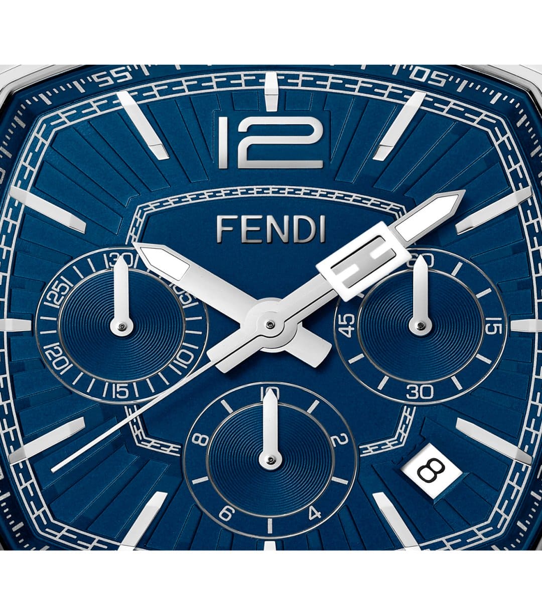 FENDI TIMEPIECES Momento Silver Tonneau Dial Men's Watch - F225013000