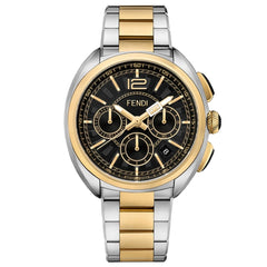 FENDI TIMEPIECES Momento Chronograph Black Round Dial Men's Watch- F231111000