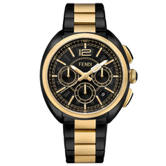 FENDI TIMEPIECES Momento Chronograph Black Round Dial Men's Watch- F231711000