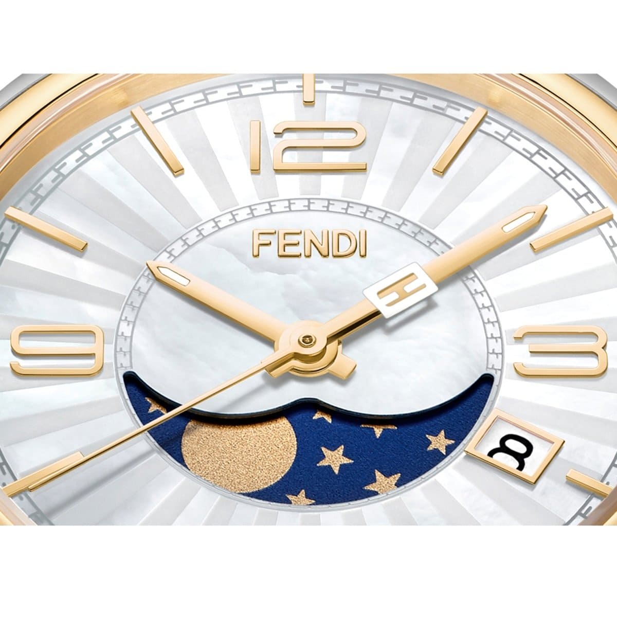 FENDI TIMEPIECES Momento Analog White Round Dial Women's Watch- F232134500