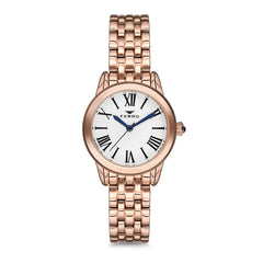 Ferro Analog Silver Round Dial Women's Watch -  F2720A-980-C