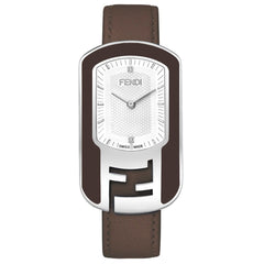 FENDI TIMEPIECES Chameleon Analog White Rectangle Dial Women's Watch- F304034021D1