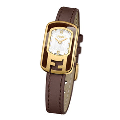 FENDI TIMEPIECES Chameleon Analog White Rectangle Dial Women's Watch- F304424021D1