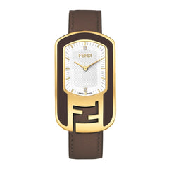 FENDI TIMEPIECES Chameleon Analog White Rectangle Dial Women's Watch- F304434021D1