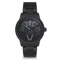 Ferro Analog Black Round Dial Men's Watch -  F40061A-120-B