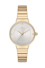 Ferro Quartz Silver Round Dial Women's Watch - F40080A-B