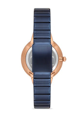 Ferro Quartz Blue Round Dial Women's Watch - F40080A-T