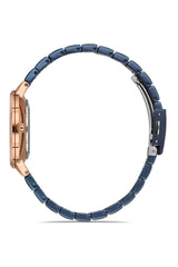 Ferro Quartz Blue Round Dial Women's Watch - F40080A-T