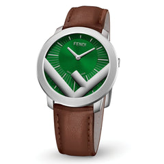 FENDI TIMEPIECES Run Away Analog Green Round Dial Men's Watch- F710018021
