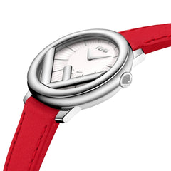FENDI TIMEPIECES Run Away Analog White Round Dial Women's Watch- F710024073