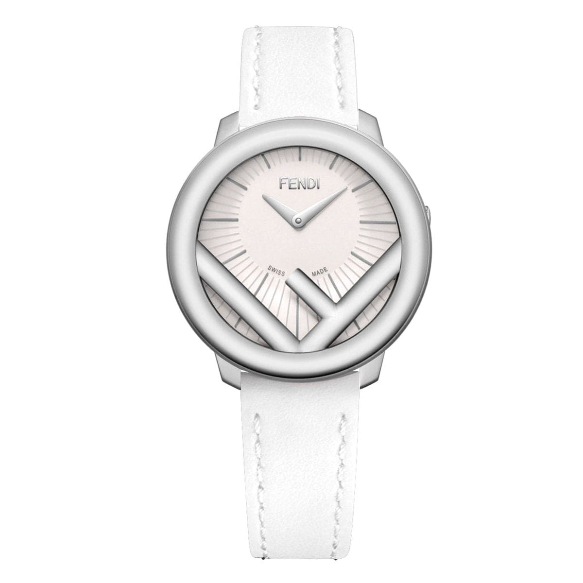 FENDI TIMEPIECES Run Away Analog White Round Dial Women's Watch- F710034041