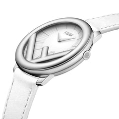 FENDI TIMEPIECES Run Away Analog White Round Dial Women's Watch- F710034041
