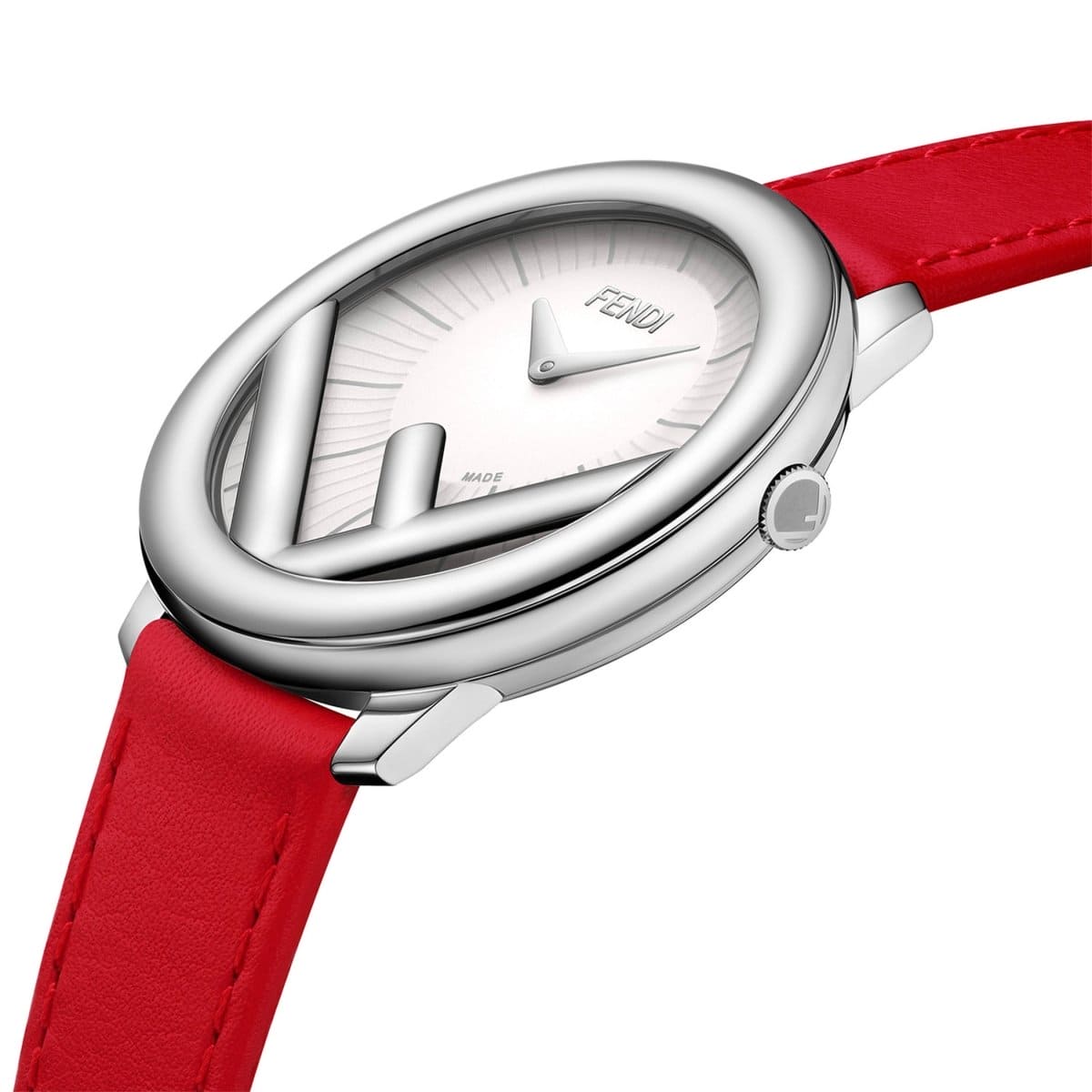FENDI TIMEPIECES Run Away Analog White Round Dial Women's Watch- F710034073
