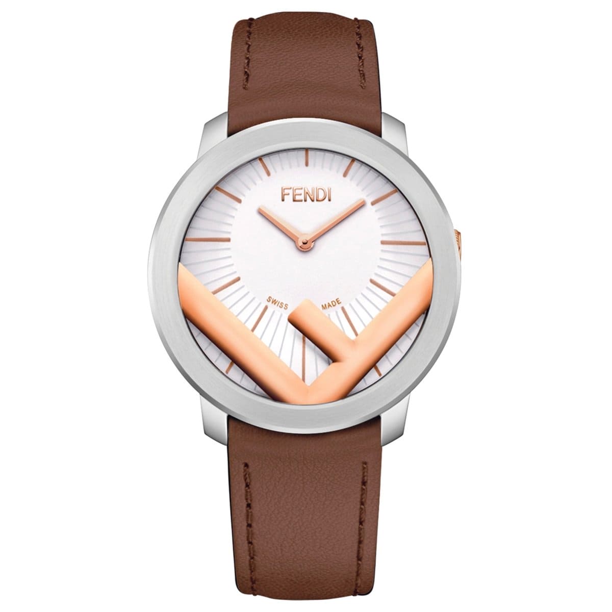 FENDI TIMEPIECES Run Away Analog White Round Dial Men's Watch- F710214021