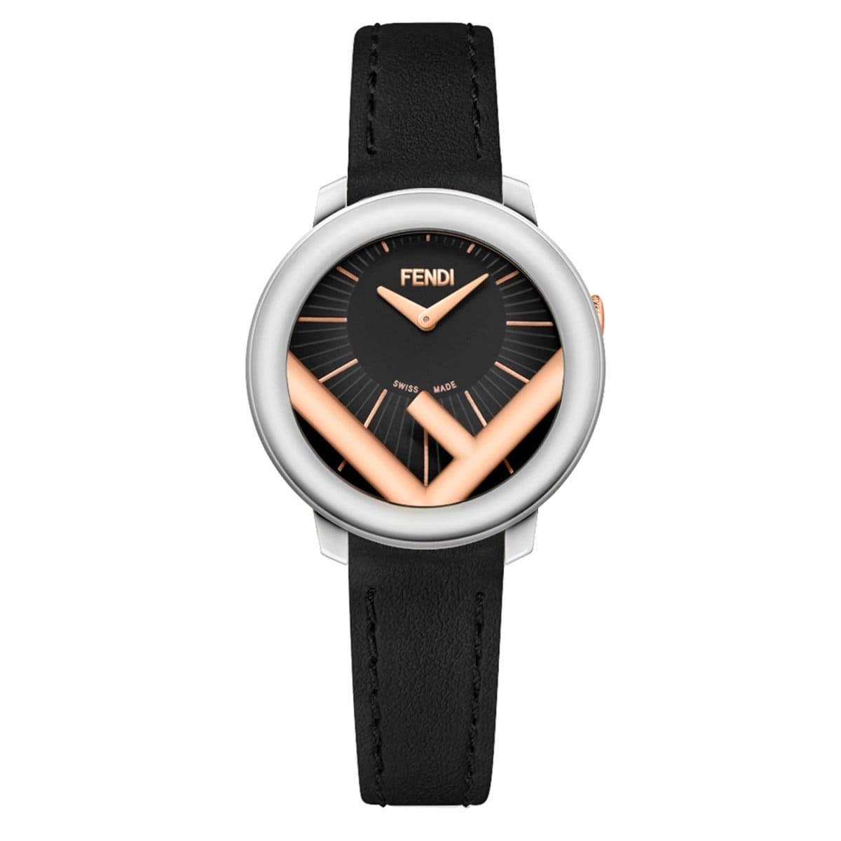 FENDI TIMEPIECES Run Away Analog Black Round Dial Women's Watch- F710221011