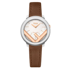 FENDI TIMEPIECES Run Away Analog White Round Dial Women's Watch- F710224021