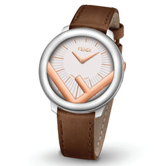 FENDI TIMEPIECES Run Away Analog White Round Dial Women's Watch- F710224021