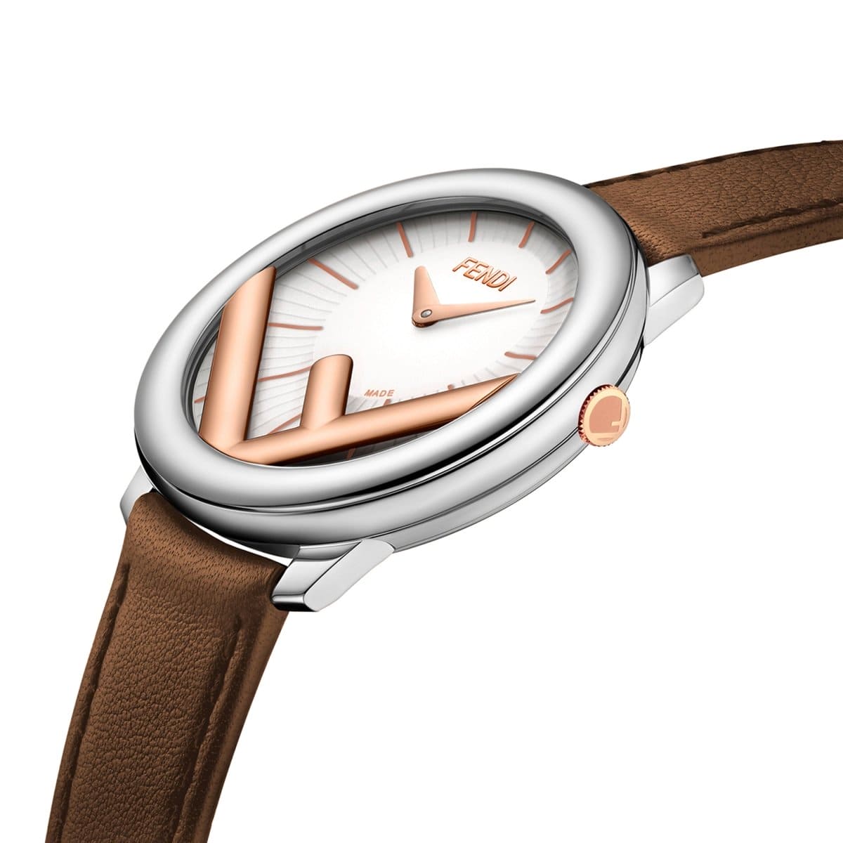 FENDI TIMEPIECES Run Away Analog White Round Dial Women's Watch- F710224021