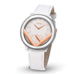 FENDI TIMEPIECES Run Away Analog White Round Dial Women's Watch- F710224041