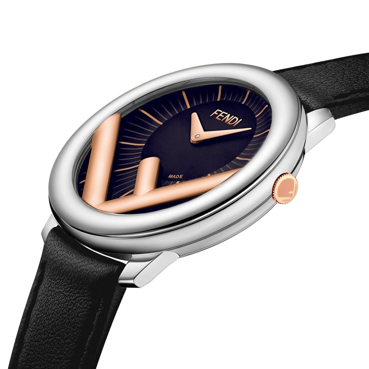 FENDI TIMEPIECES Run Away Analog Black Round Dial Women's Watch- F710231011