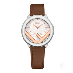 FENDI TIMEPIECES Run Away Analog White Round Dial Women's Watch- F710234021