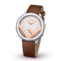 FENDI TIMEPIECES Run Away Analog White Round Dial Women's Watch- F710234021