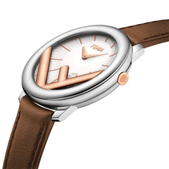 FENDI TIMEPIECES Run Away Analog White Round Dial Women's Watch- F710234021