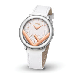 FENDI TIMEPIECES Run Away Analog White Round Dial Women's Watch- F710234041
